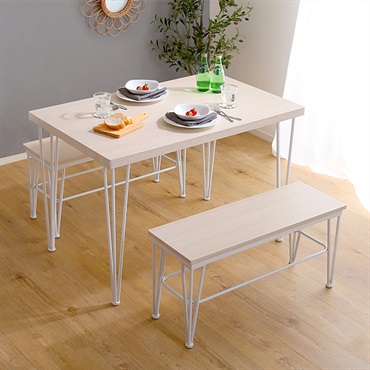 FRBB-3■さわやかなダイニング3点セット【テーブル＋ベンチ2脚】