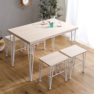 FRD-5■さわやかなオシャレダイニング5点セット 【Frais-フレ-】