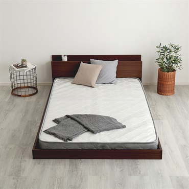 デザインフロアベッド ボンネルコイルマットレスセット(ダブル)