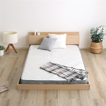 デザインフロアベッド ボンネルコイルマットレスセット(シングル)