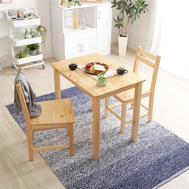 PND-3■北欧テイスト ダイニング3点セット　コンパクト梱包　天然木製　【Salute-サルーテ】