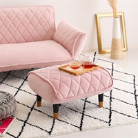 大人かわいい　ダイアモンドキルトオットマン単品　【Chammy -チャミー-】