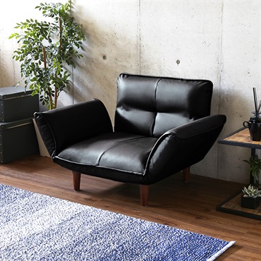 SH-07-RGN1P■1人掛ソファ（PVCレザー）14段階リクライニング、フロアソファ、カウチソファに 日本製｜Rugano-ルガーノ-