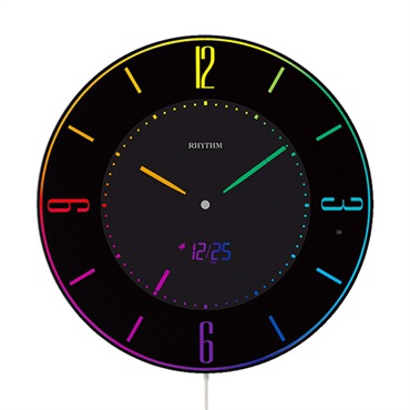 SH-11-197SR02■掛け時計　デジタル時計　カラーグラデーション　明るさ2段階調整