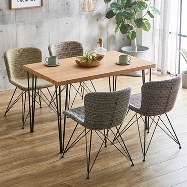 SH-22-FFD5■ファブリックダイニングチェア4脚　110㎝幅テーブル 5点セット 【PALAY×Umbure】