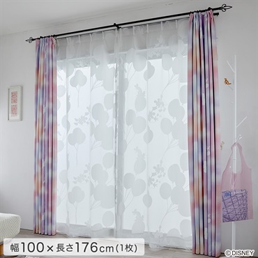 DISNEY/ディズニー　シアーカーテン　100×176cm×1枚【MICKEY/Balloon voile　ミッキー/バルーンボイル】