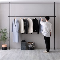 つっぱりハンガーラック　１段　幅250cm