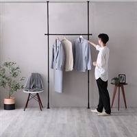 つっぱりハンガーラック　１段　幅120cm