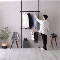 つっぱりハンガーラック　2段　幅120cm