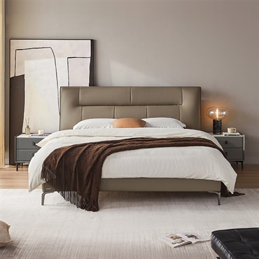 カウレザー 無垢材幅広すのこベッド 180×200cm キング