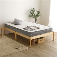 2分で完成！組立簡単ベッド ハイタイプ ボンネルコイルマットレスセット(セミシングル)