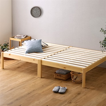 2分で完成！組立簡単ベッド ハイタイプ【Trans-トランズ-】(セミシングルショート)