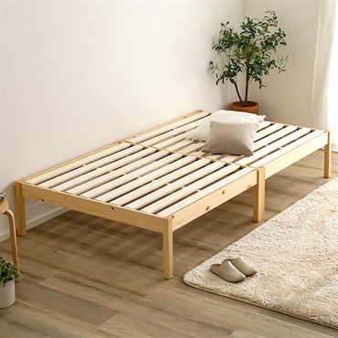 2分で完成！組立簡単ベッド ハイタイプ【Trans-トランズ-】(セミシングル)