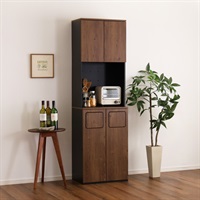 ヴィンテージ　ごみ箱一体型食器棚　ごみ箱2つタイプ